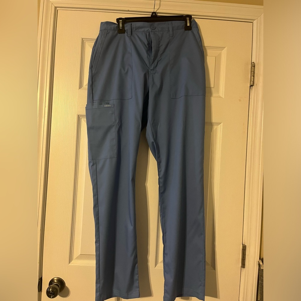 Men’s Landau ProFlex scrub pants. Ceil blue. Size medium.